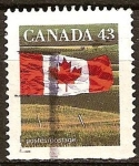 Stamps Canada -  Bandera canadiense.