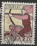 Stamps Poland -  3376 - Sagitario, signo del Zodiaco