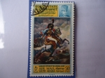 Stamps Yemen -  Pais den-Protectorados-Pintura de: Teódore Géricaut - Officer of the Imperial Guard (Of.de la Guardi