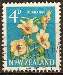 Sellos del Mundo : Oceania : Nueva_Zelanda : Puarangi (Hibiscus).