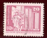 Stamps : Europe : Germany :  1973 Serie básica Plaza de Lenin. Berlin  Ybert:1561