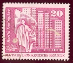 Sellos de Europa - Alemania -  1973-74 Contruciones socialistas de la R.D.A. Plaza de Lenin. Berlin - Ybert:1503