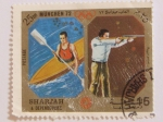 Sellos del Mundo : Asia : Emiratos_�rabes_Unidos : Sharjah & Dependencies; Olimpiadas Múnic 1972, kayaker