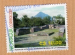 Stamps : America : Nicaragua :  Scott 2377. Ruinas de León Viejo (2001).