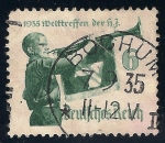 Stamps Germany -  Bugler of Hitler Youth Movement