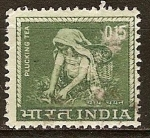 Stamps India -  Cosecha del té.
