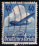 Stamps : Europe : Germany :  10 Aniv. De Lufthansa servicio aéreo.