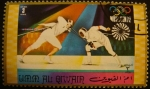 Sellos del Mundo : Asia : Emiratos_rabes_Unidos : Umm-al-Qiwain. Olimpiadas Múnic 1972. Esgrima