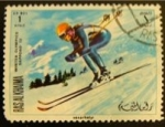 Sellos del Mundo : Asia : Emiratos_Árabes_Unidos : Ras al Khaima. Olimpiadas Sapporo 1972. Descenso esquí