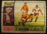 Stamps : Asia : United_Arab_Emirates :  Ras al Khaima. Copa mundial de fútbol Mexico 1970