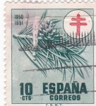 Stamps Spain -  Pro-Tuberculosos - Cruz de Lorena-   (W)   (W)