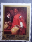 Stamps : Asia : Bahrain :  MANAMA-Pintura del Sevillano Diego Velázquez -¨El Arriador de Agua¨