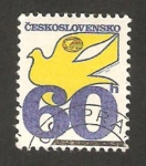 Sellos de Europa - Checoslovaquia -  2076 - paloma y emblema