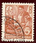 Stamps : Europe : Germany :  1954 Plan quinquenal - Ybert:151