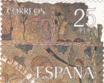 Stamps Spain -  Parte de un mural   (W)