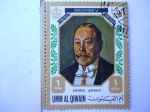 Sellos de Asia - Emiratos �rabes Unidos -  UMM AL QIWAIN- Retrato de: Rey GEORGE V de Ing. (19010-1936)