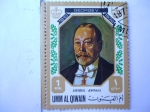 Sellos de Asia - Emiratos rabes Unidos -  UMM AL QIWAIN- Retrato de: Rey GEORGE V de Ing. (19010-1936)