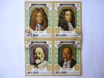 Stamps : Asia : United_Arab_Emirates :  UMM AL QIWAIN- Retratos de los Reyes de Ing: James II, William III, Edward VII, George V.