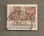 Stamps Sweden -  Presentación de la biblia al rey Gustavo