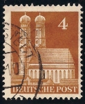Stamps Germany -  Iglesia de Nuestra Señora de Munich.