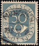 Stamps Germany -  VALOR NUMERAL Y BOCINA.