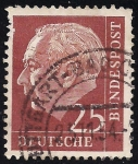 Stamps Germany -  Pres. Theodor Heuss
