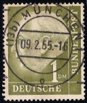 Stamps Germany -  Pres. Theodor Heuss