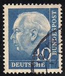 Stamps Germany -  Pres. Theodor Heuss