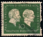 Sellos de Europa - Alemania -  Centenario del nacimiento de Paul Ehrlich y Emil von Behring, los investigadores médicos