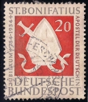 Stamps Germany -  1200 Aniv. del martirio de San Bonifacio.