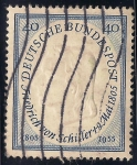 Stamps Germany -  150 Aniv. De la muerte de Friedrich von Schiller, poeta.