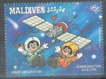 Stamps Maldives -  Disney Espacio 3