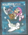 Stamps Maldives -  Disney Espacio 5