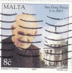 Sellos del Mundo : Europa : Malta : San Görg Preca 