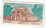 Stamps India -  Sanchi Stupa, templo Budista