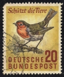 Stamps : Europe : Germany :  Protección de los animales y plantas silvestres: Petirrojo.