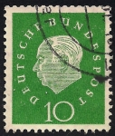 Stamps Germany -  Pres. Theodor Heuss