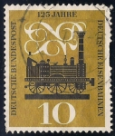 Stamps Germany -  125 años de los ferrocarriles alemanes.