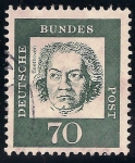 Sellos del Mundo : Europa : Alemania : Ludwig van Beethoven.