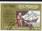 Stamps Nicaragua -  Preludios y causas de la Revolución Norteamericana 