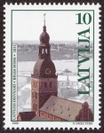 Stamps : Europe : Latvia :  Letonia - Centro histórico de Riga