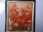 Stamps Spain -  Ed:1244-Pintores:Diego Velázquez-Día del Sello-¨La Coronación de la Viegen María¨