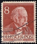Stamps Germany -  Theodor Fontane.