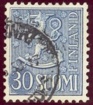 Sellos de Europa - Finlandia -  1954-58 Escudo Nacional - Ybert:415A
