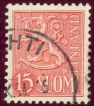 Stamps : Europe : Finland :  1954-58 Escudo Nacional - Ybert:413