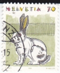 Stamps Switzerland -  Ilustraciones- Conejo