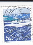 Stamps Switzerland -  paisaje alpino