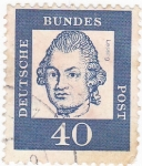Stamps Germany -  Lessing -  Poeta