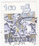 Stamps Switzerland -  Horóscopo y paisaje