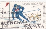 Stamps Spain -  Juegos Olímpicos Grenoble - esquí alpino  (X)